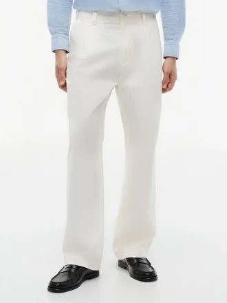 Pantaloni largi cu pliuri, cu textură de hârtie