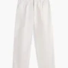 Pantaloni largi cu pliuri, cu textură de hârtie Pantaloni largi cu pliuri, cu textură de hârtie