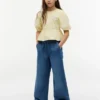 Pantaloni largi din cambric pentru copii, fără nasturi