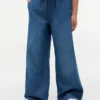 Pantaloni largi din cambric pentru copii, fără nasturi