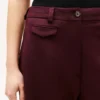 Pantaloni largi drepți din amestec de lână