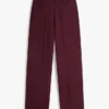 Pantaloni largi drepți din amestec de lână