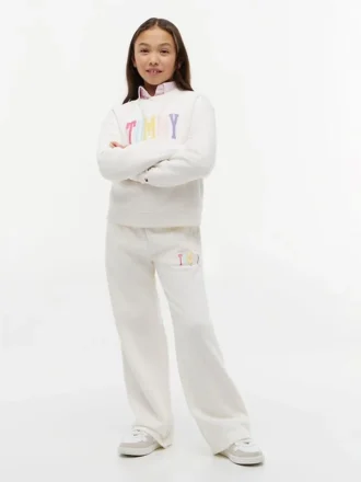 Pantaloni largi pentru fete cu logo Tommy