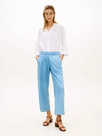 Pantaloni largi până la gleznă, fără șireturi