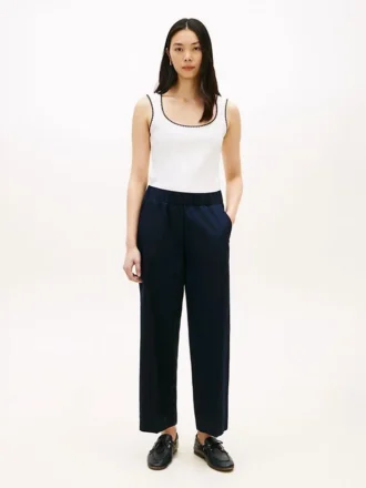 Pantaloni largi până la gleznă, fără șireturi