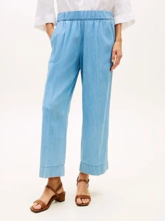 Pantaloni largi până la gleznă, fără șireturi