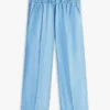 Pantaloni largi până la gleznă, fără șireturi