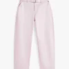 Pantaloni pentru copii cu talie înaltă și curea Pantaloni pentru copii cu talie înaltă și curea