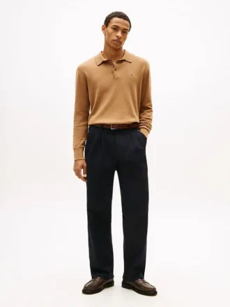 Pantaloni plisați cu croială relaxată Pantaloni plisați cu croială relaxată