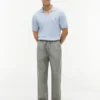 Pantaloni relaxați din amestec de bumbac și in Pantaloni relaxați din amestec de bumbac și in