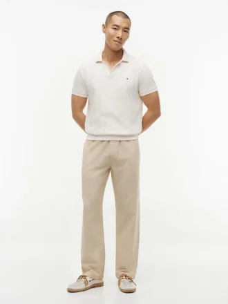 Pantaloni relaxați din amestec de bumbac și in Pantaloni relaxați din amestec de bumbac și in