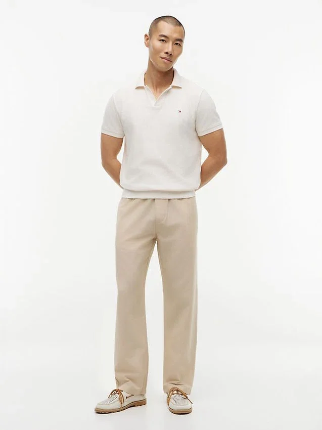 Pantaloni relaxați din amestec de bumbac și in Pantaloni relaxați din amestec de bumbac și in