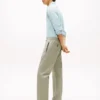 Pantaloni relaxați din amestec de bumbac și in Pantaloni relaxați din amestec de bumbac și in