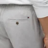 Pantaloni relaxați din amestec de bumbac și in