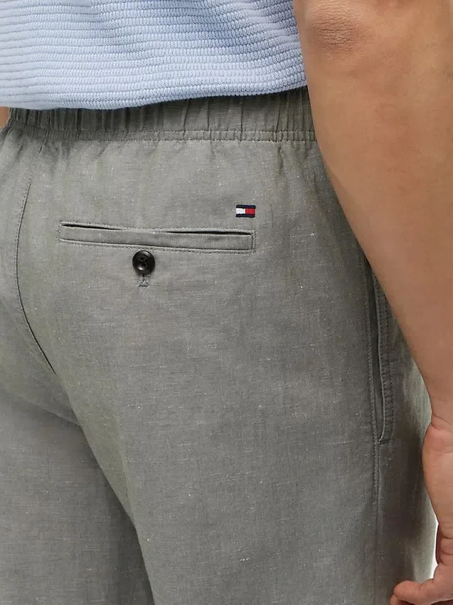 Pantaloni relaxați din amestec de bumbac și in Pantaloni relaxați din amestec de bumbac și in