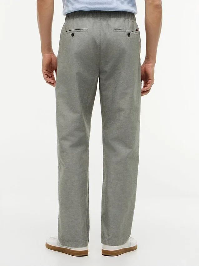 Pantaloni relaxați din amestec de bumbac și in Pantaloni relaxați din amestec de bumbac și in