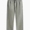 Pantaloni relaxați din amestec de bumbac și in Pantaloni relaxați din amestec de bumbac și in