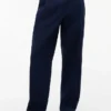 Pantaloni relaxați din amestec de lână ușoară Seersucker Pantaloni relaxați din amestec de lână ușoară Seersucker
