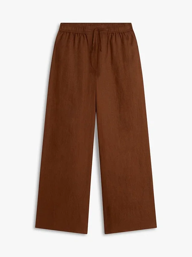 Pantaloni relaxați din in, fără nasturi Pantaloni relaxați din in, fără nasturi