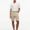 Pantaloni scurți cargo din twill elastic, cu croială lejeră