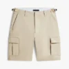 Pantaloni scurți cargo din twill elastic, cu croială lejeră
