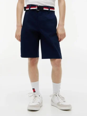 Pantaloni scurți chino cu curele pentru copii