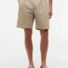 Pantaloni scurți chino din amestec de bumbac și in, cu croială lejeră