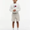 Pantaloni scurți chino elastici, largi, cu curele, pentru copii