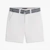 Pantaloni scurți chino elastici, largi, cu curele, pentru copii