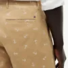 Pantaloni scurți cu croială regular, imprimeu cu ancore, lungime 7″