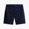 Pantaloni scurți cu croială regular, imprimeu cu steaguri de navigație, lungime 9″ Pantaloni scurți cu croială regular, imprimeu cu steaguri de navigație, lungime 9″