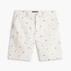 Pantaloni scurți cu croială regular, imprimeu cu steaguri de navigație, lungime 9″ Pantaloni scurți cu croială regular, imprimeu cu steaguri de navigație, lungime 9″