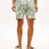 Pantaloni scurți cu croială regular, imprimeu tropical, lungime 7″