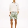 Pantaloni scurți cu croială regular, imprimeu tropical, lungime 7″