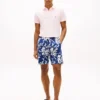 Pantaloni scurți cu croială regular, imprimeu tropical, lungime 7″ Pantaloni scurți cu croială regular, imprimeu tropical, lungime 7″