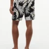 Pantaloni scurți cu croială regular, imprimeu tropical, lungime 7″ Pantaloni scurți cu croială regular, imprimeu tropical, lungime 7″