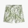 Pantaloni scurți cu croială regular, imprimeu tropical, lungime 7″
