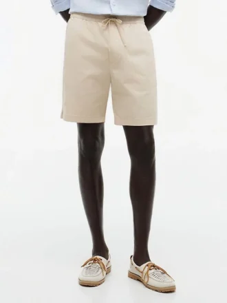 Pantaloni scurți cu croială regular, spălați în fabrică, lungime 7″