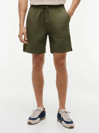 Pantaloni scurți cu croială regular, spălați în fabrică, lungime 7″