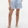 Pantaloni scurți cu dungi din seersucker pentru copii