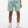 Pantaloni scurți cu dungi și logo monogramă pentru copii