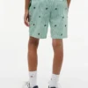 Pantaloni scurți cu dungi și logo monogramă pentru copii