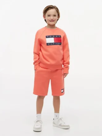 Pantaloni scurți cu logo steag pentru copii