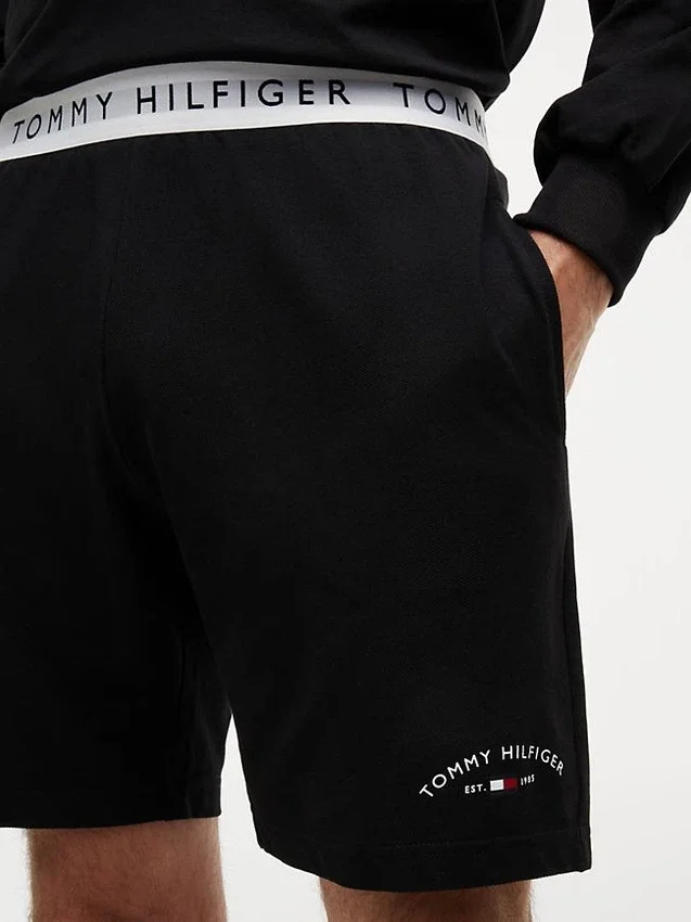 Pantaloni scurți de dormit cu logo Hilfiger Pantaloni scurți de dormit cu logo Hilfiger