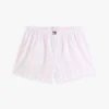 Pantaloni scurți de dormit din poplin cu dungi Pantaloni scurți de dormit din poplin cu dungi