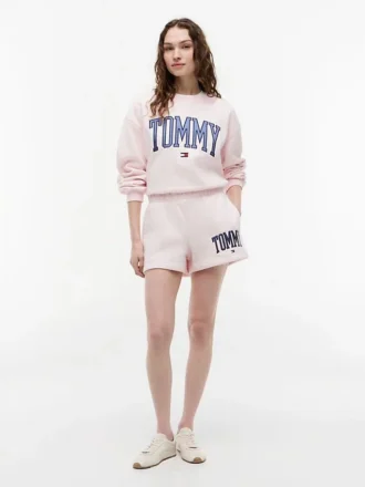 Pantaloni scurți de trening cu logo Varsity Tommy