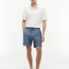 Pantaloni scurți din amestec de bumbac și in, croială regular, 7″