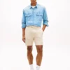 Pantaloni scurți din amestec de bumbac și in, croială regular, 7″ Pantaloni scurți din amestec de bumbac și in, croială regular, 7″