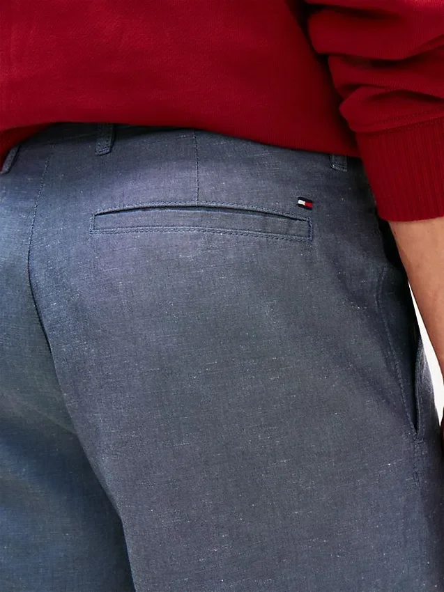 Pantaloni scurți din amestec de bumbac și in, croială regular, 7″ Pantaloni scurți din amestec de bumbac și in, croială regular, 7″