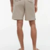 Pantaloni scurți din amestec de bumbac și in, croială regular, 7″